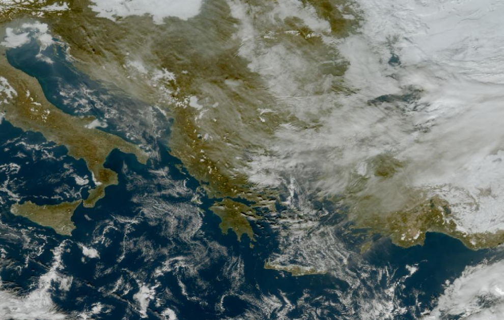 Τελευταία δορυφορική εικόνα νεφοκάλυψης