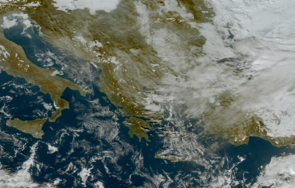 Τελευταία δορυφορική εικόνα νεφοκάλυψης