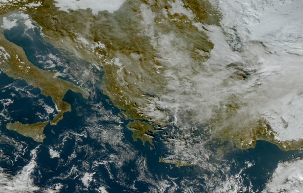 Τελευταία δορυφορική εικόνα νεφοκάλυψης