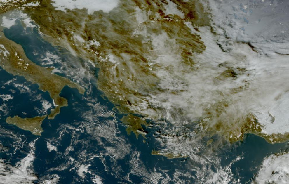 Τελευταία δορυφορική εικόνα νεφοκάλυψης