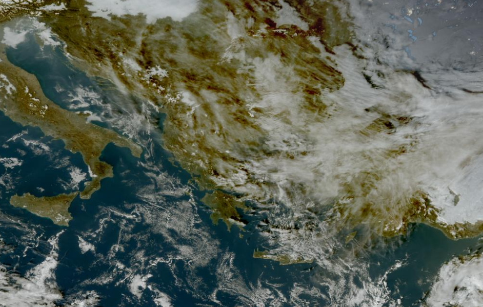 Τελευταία δορυφορική εικόνα νεφοκάλυψης