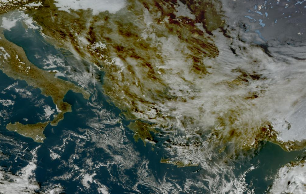 Τελευταία δορυφορική εικόνα νεφοκάλυψης