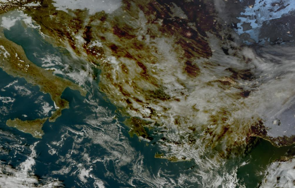 Τελευταία δορυφορική εικόνα νεφοκάλυψης