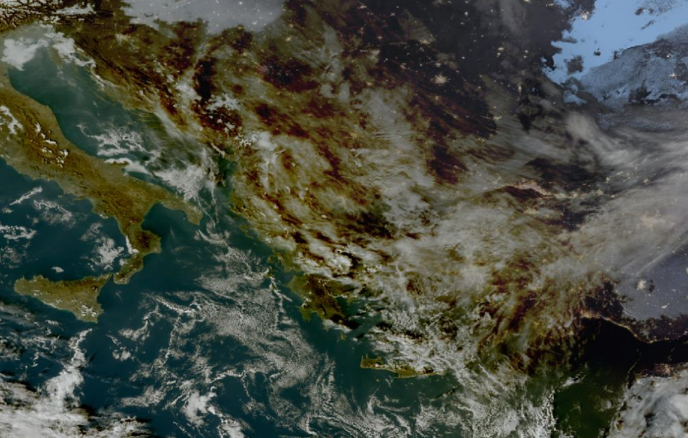 Τελευταία δορυφορική εικόνα νεφοκάλυψης