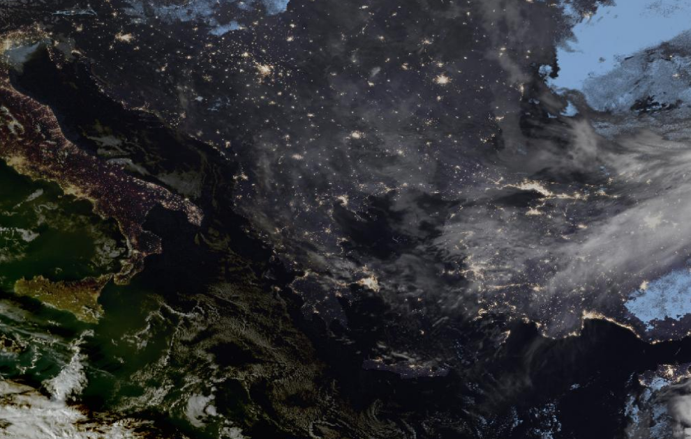 Τελευταία δορυφορική εικόνα νεφοκάλυψης