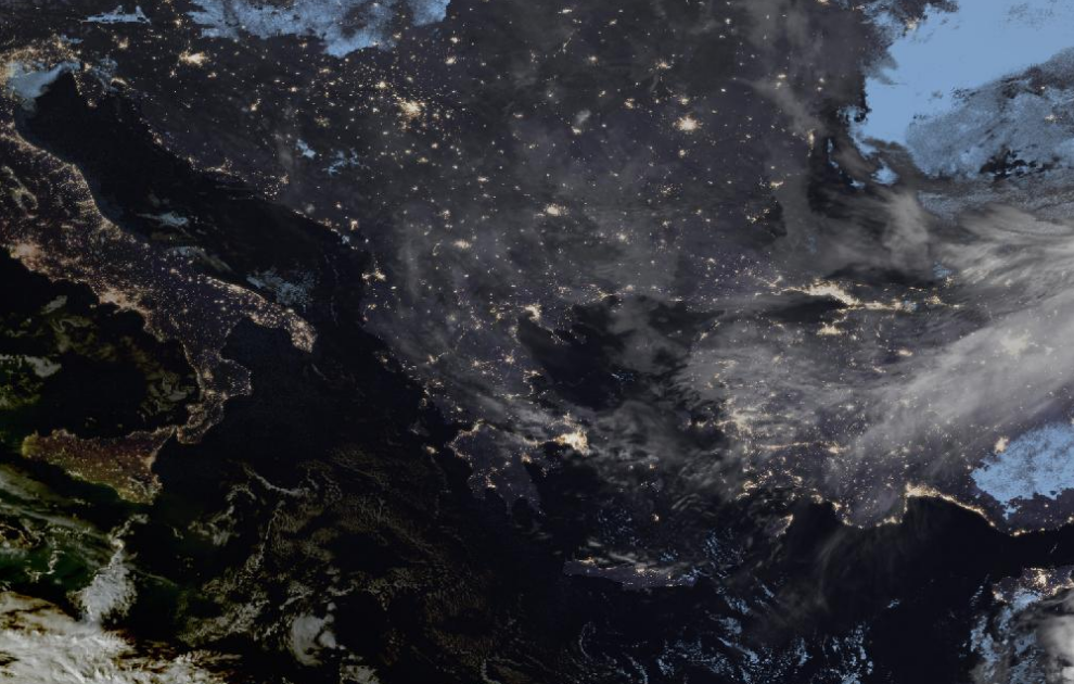 Τελευταία δορυφορική εικόνα νεφοκάλυψης