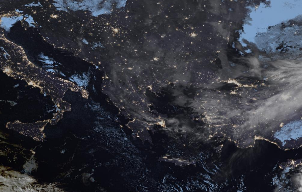 Τελευταία δορυφορική εικόνα νεφοκάλυψης