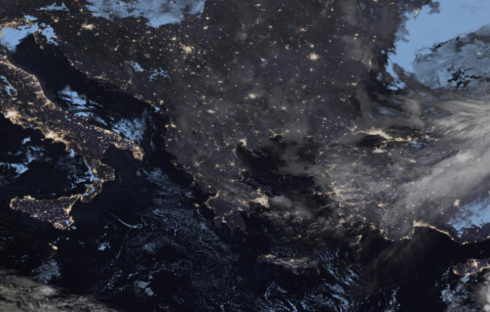 Τελευταία δορυφορική εικόνα νεφοκάλυψης