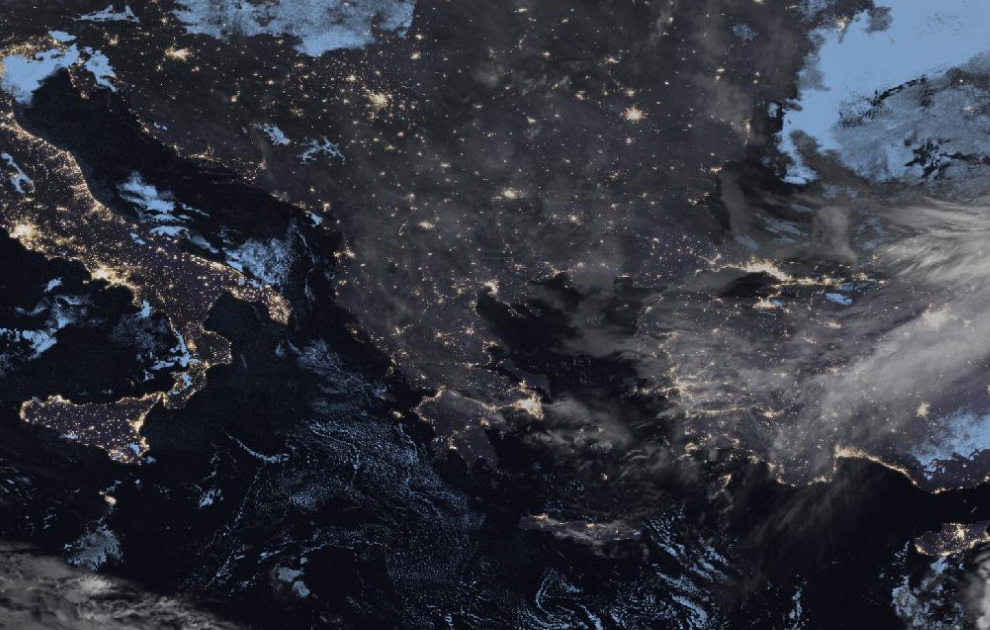 Τελευταία δορυφορική εικόνα νεφοκάλυψης