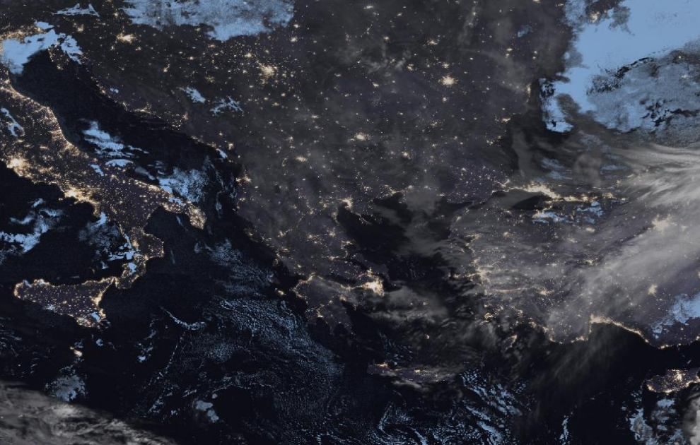 Τελευταία δορυφορική εικόνα νεφοκάλυψης