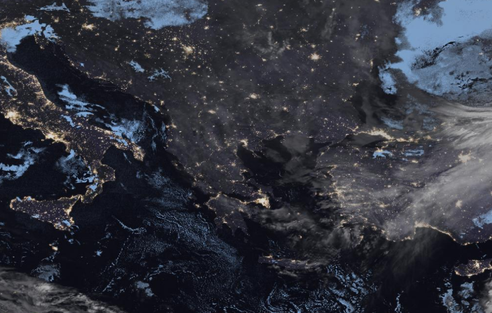 Τελευταία δορυφορική εικόνα νεφοκάλυψης