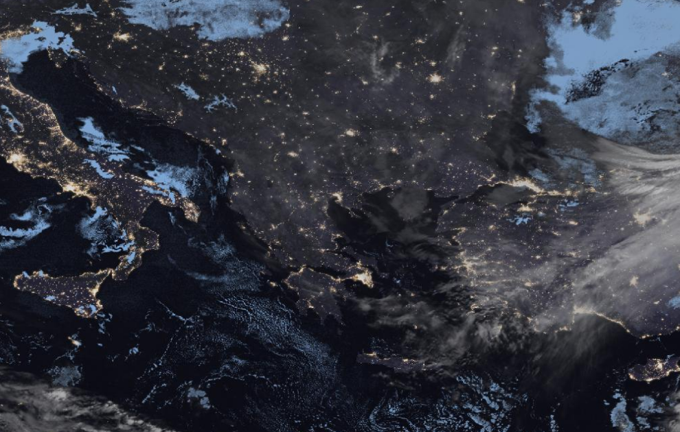 Τελευταία δορυφορική εικόνα νεφοκάλυψης