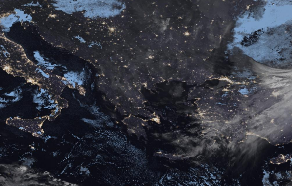 Τελευταία δορυφορική εικόνα νεφοκάλυψης