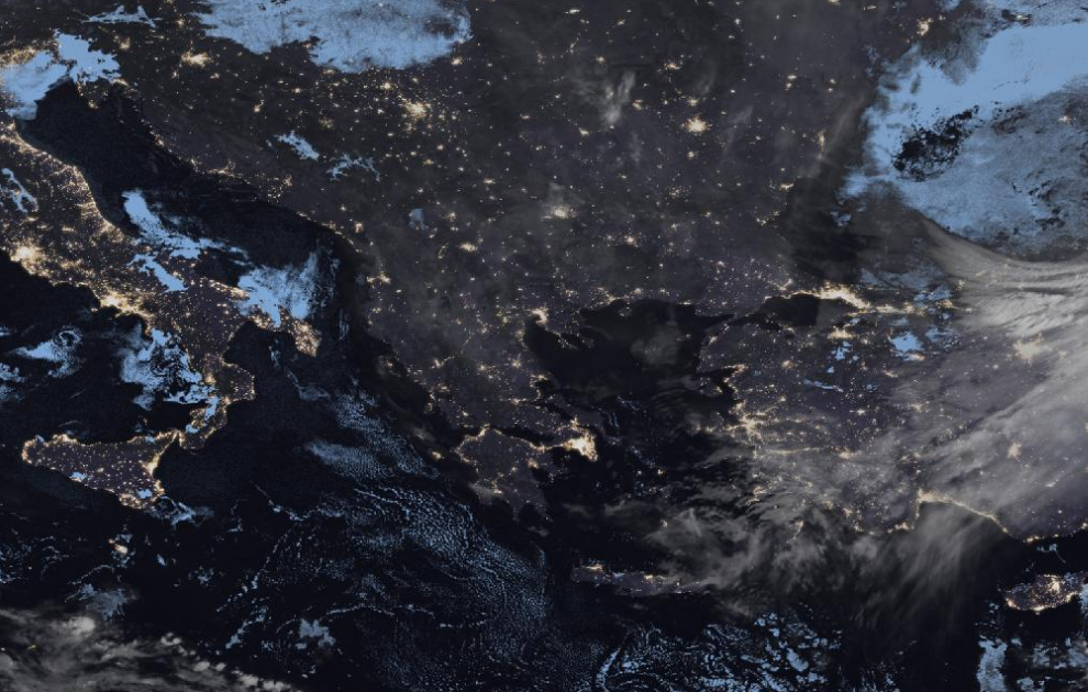 Τελευταία δορυφορική εικόνα νεφοκάλυψης