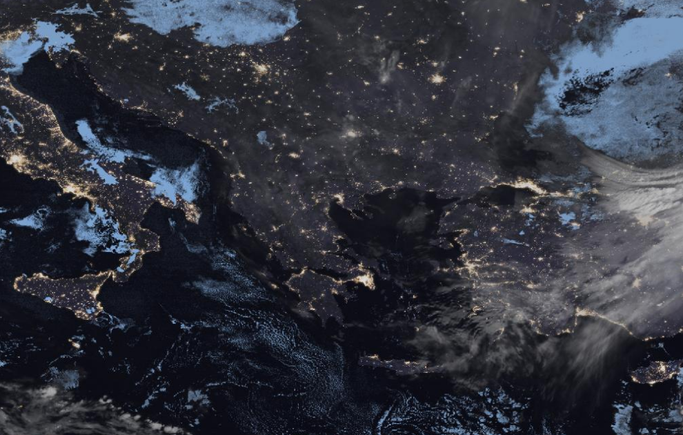 Τελευταία δορυφορική εικόνα νεφοκάλυψης