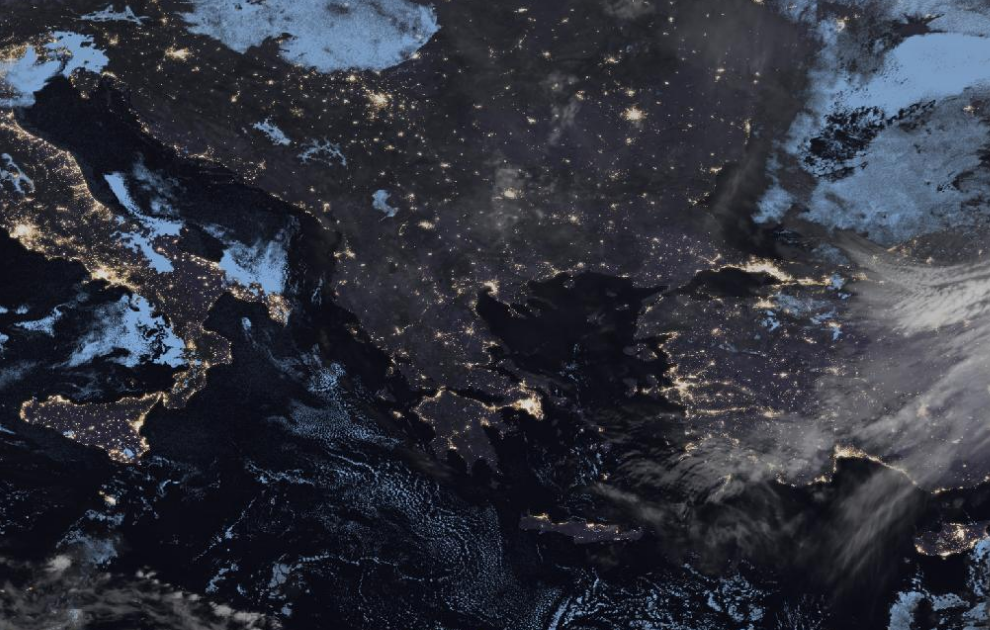 Τελευταία δορυφορική εικόνα νεφοκάλυψης