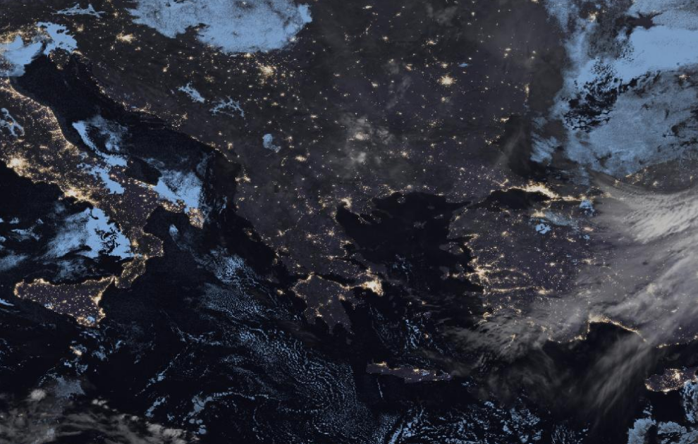 Τελευταία δορυφορική εικόνα νεφοκάλυψης