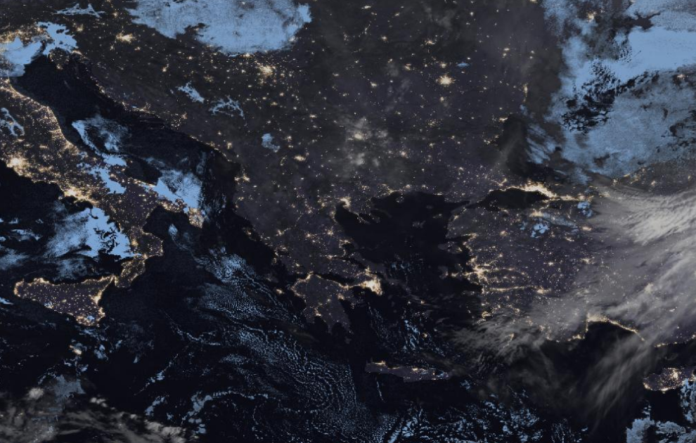 Τελευταία δορυφορική εικόνα νεφοκάλυψης