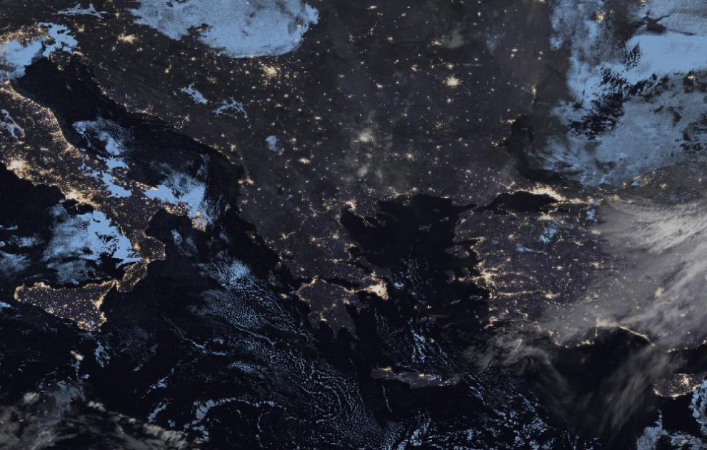 Τελευταία δορυφορική εικόνα νεφοκάλυψης