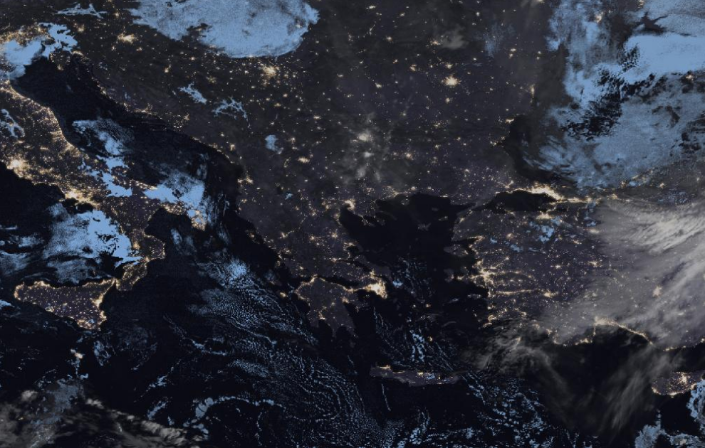 Τελευταία δορυφορική εικόνα νεφοκάλυψης