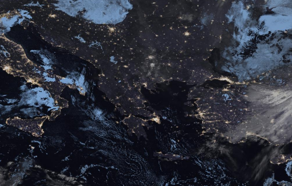 Τελευταία δορυφορική εικόνα νεφοκάλυψης