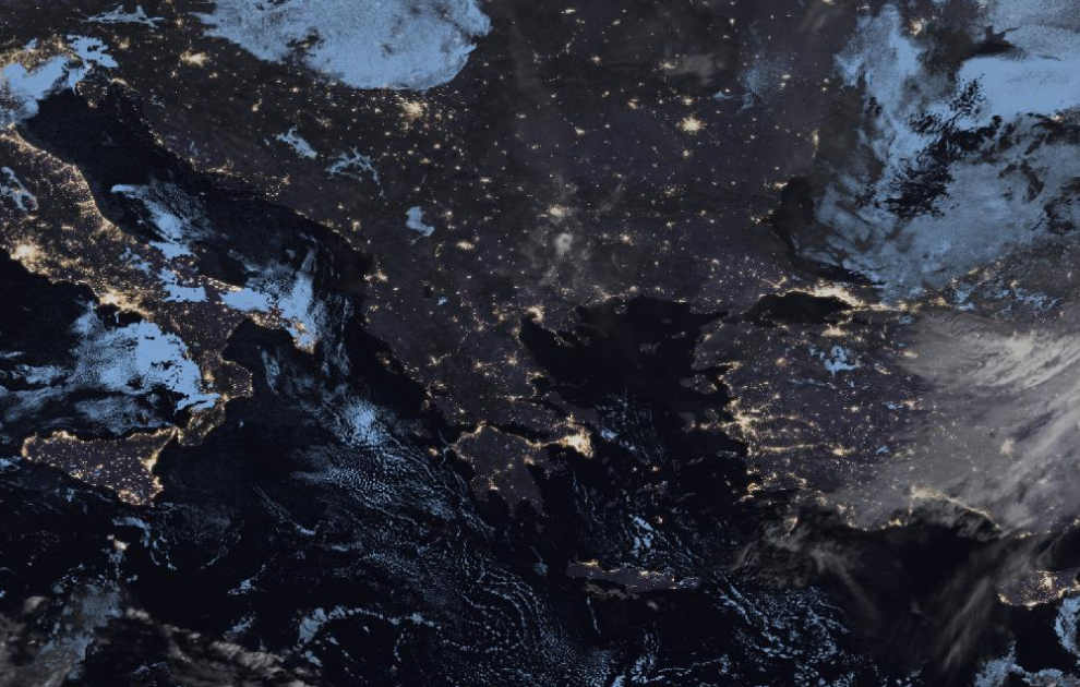 Τελευταία δορυφορική εικόνα νεφοκάλυψης