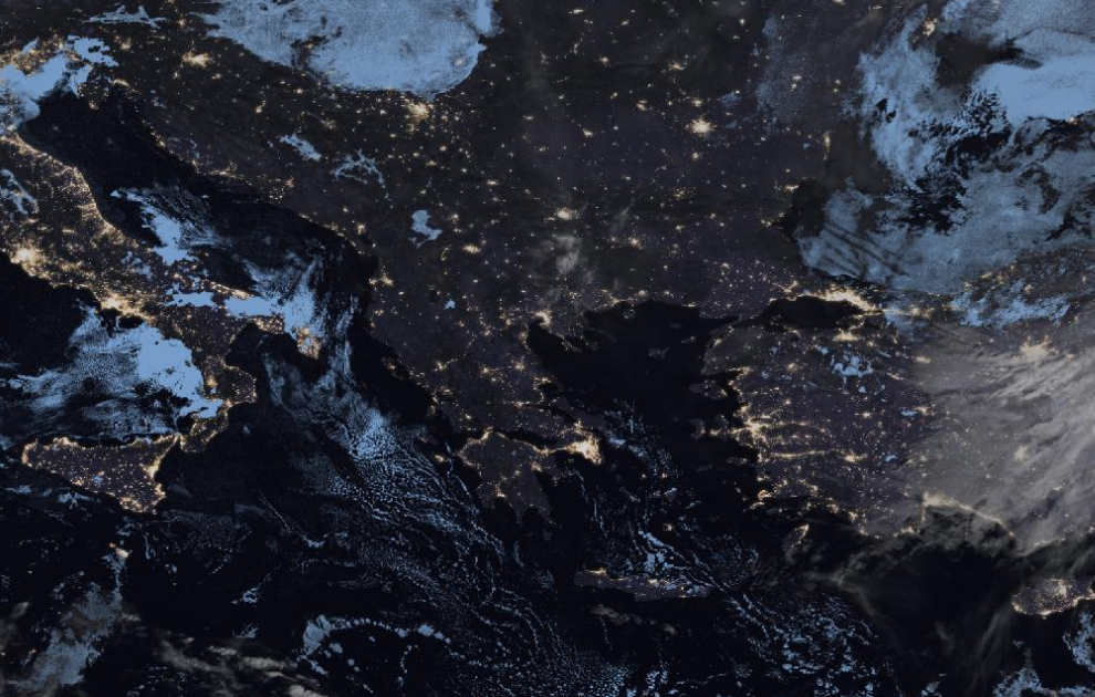 Τελευταία δορυφορική εικόνα νεφοκάλυψης