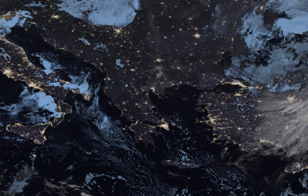 Τελευταία δορυφορική εικόνα νεφοκάλυψης