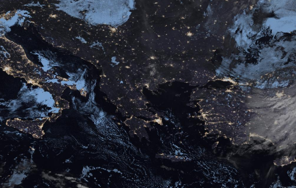 Τελευταία δορυφορική εικόνα νεφοκάλυψης