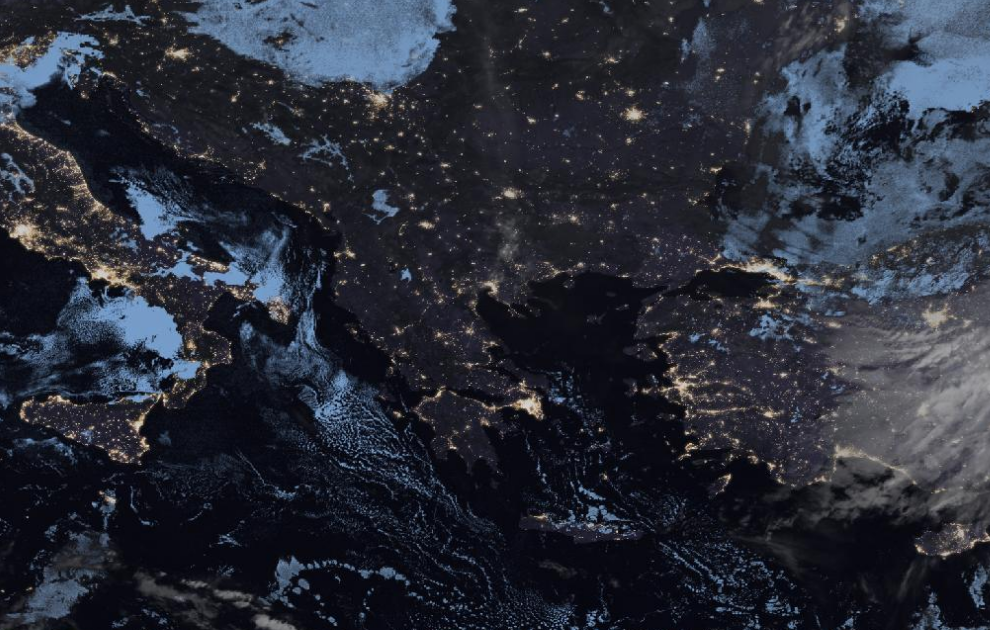 Τελευταία δορυφορική εικόνα νεφοκάλυψης