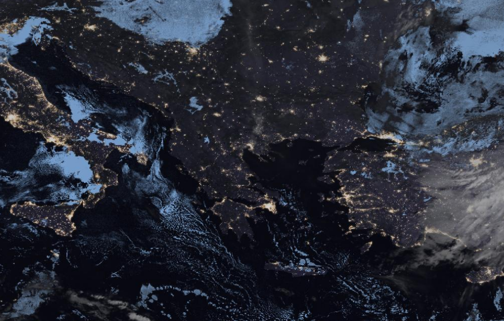 Τελευταία δορυφορική εικόνα νεφοκάλυψης