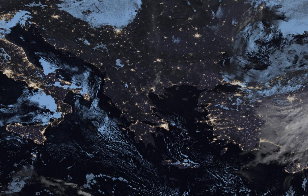 Τελευταία δορυφορική εικόνα νεφοκάλυψης