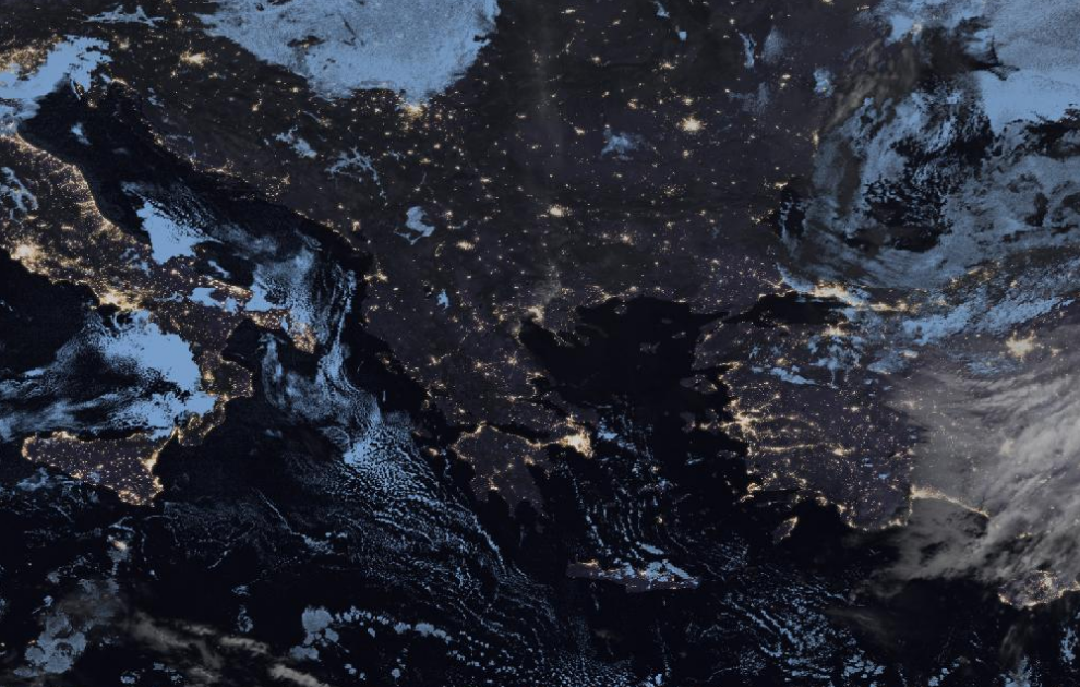 Τελευταία δορυφορική εικόνα νεφοκάλυψης