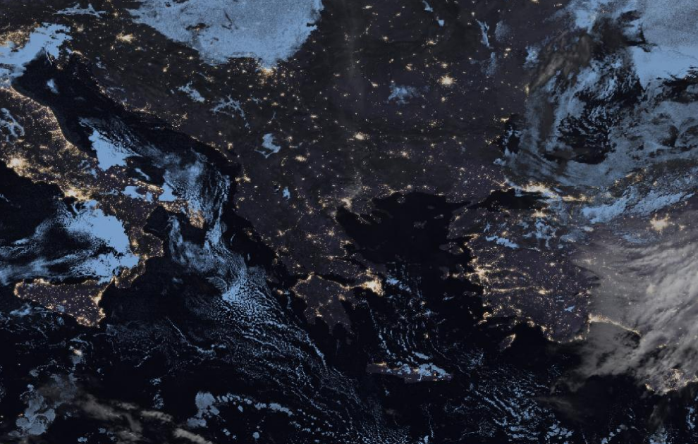 Τελευταία δορυφορική εικόνα νεφοκάλυψης