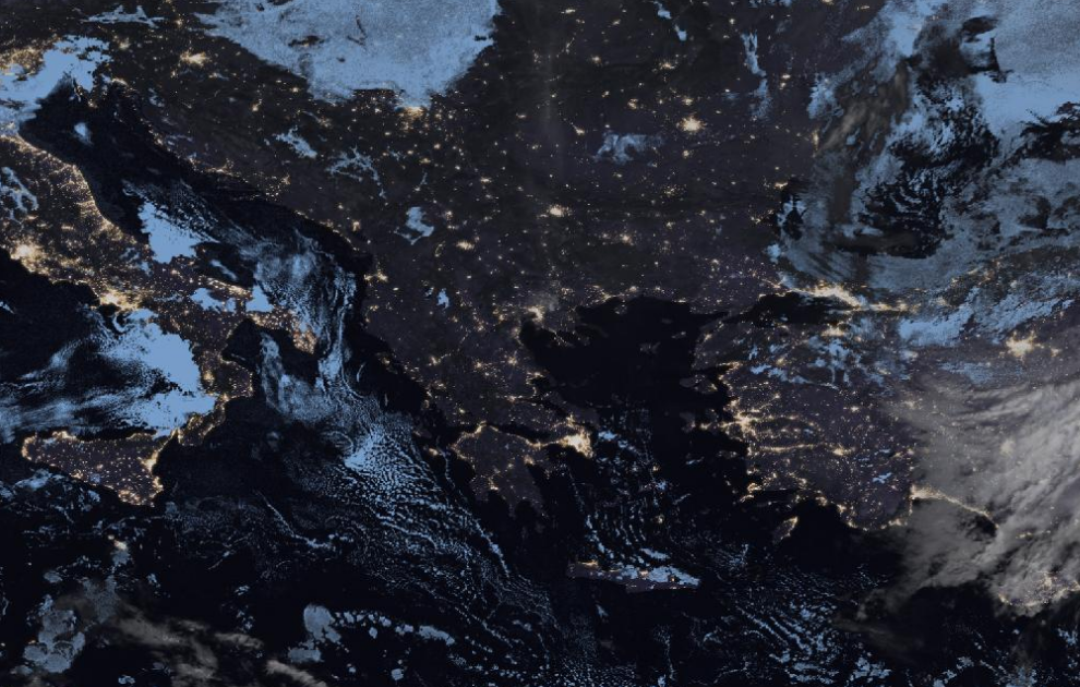 Τελευταία δορυφορική εικόνα νεφοκάλυψης