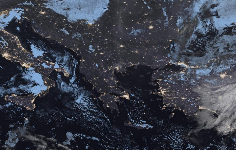 Τελευταία δορυφορική εικόνα νεφοκάλυψης