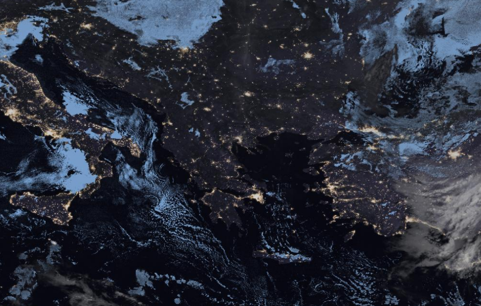 Τελευταία δορυφορική εικόνα νεφοκάλυψης