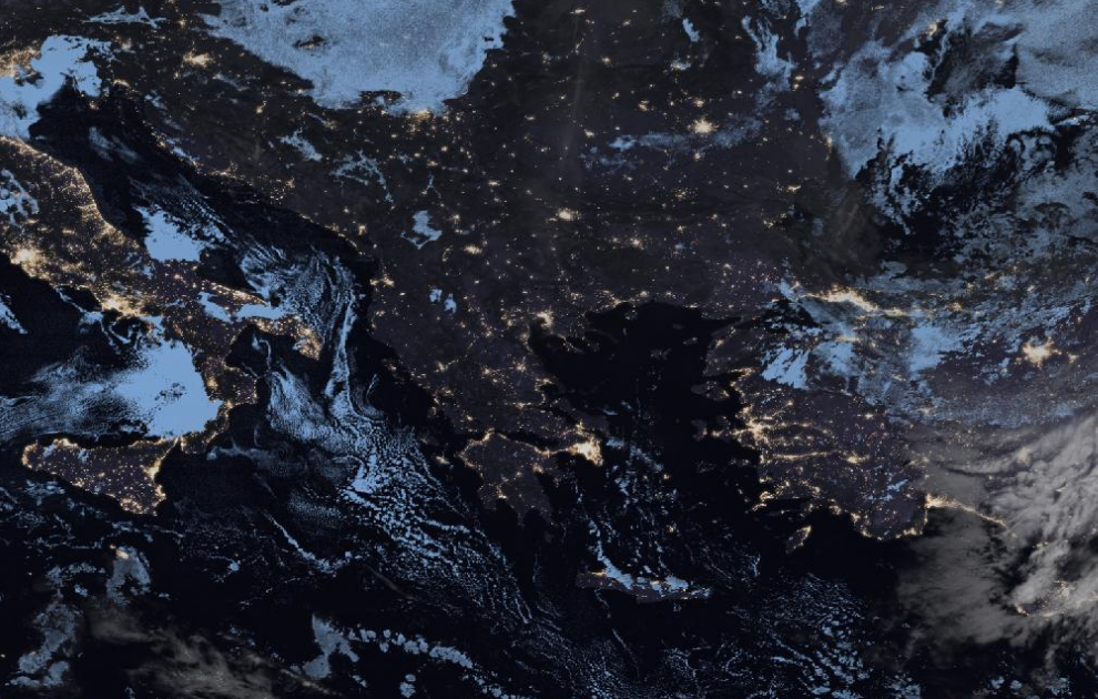 Τελευταία δορυφορική εικόνα νεφοκάλυψης