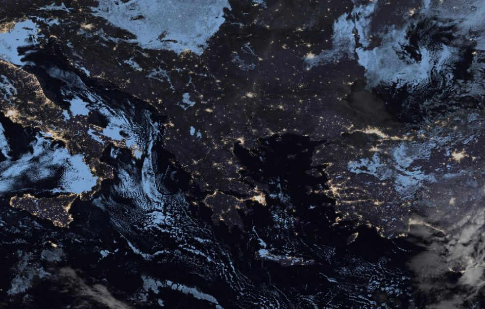 Τελευταία δορυφορική εικόνα νεφοκάλυψης