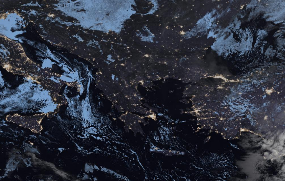 Τελευταία δορυφορική εικόνα νεφοκάλυψης