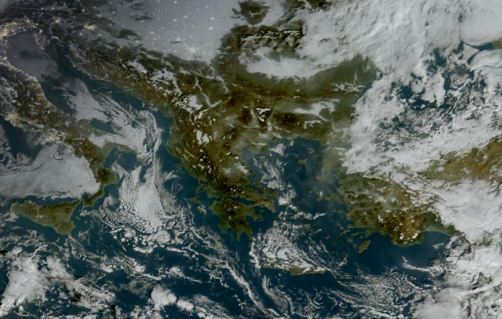 Τελευταία δορυφορική εικόνα νεφοκάλυψης