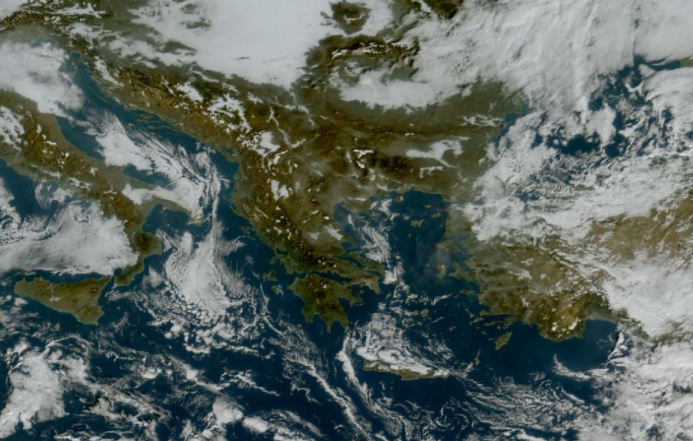 Τελευταία δορυφορική εικόνα νεφοκάλυψης