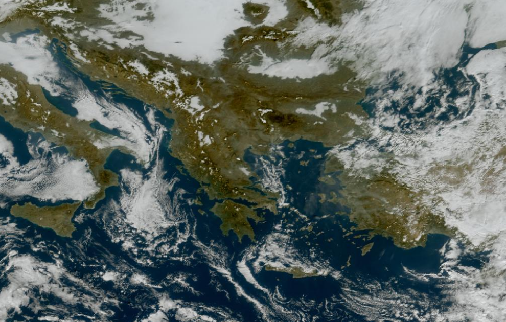 Τελευταία δορυφορική εικόνα νεφοκάλυψης