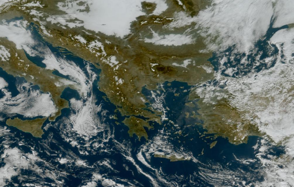 Τελευταία δορυφορική εικόνα νεφοκάλυψης