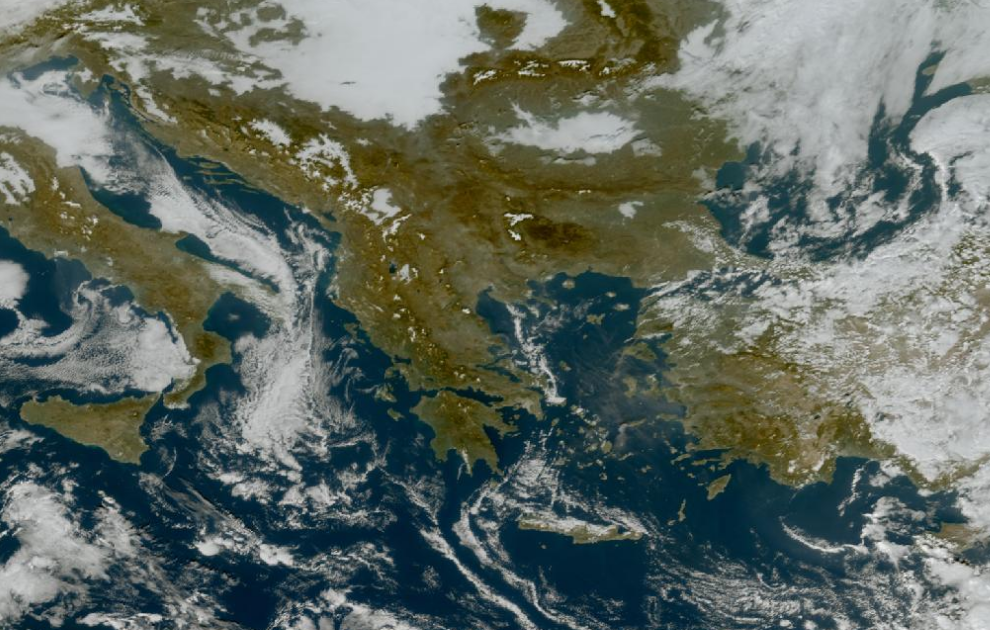 Τελευταία δορυφορική εικόνα νεφοκάλυψης