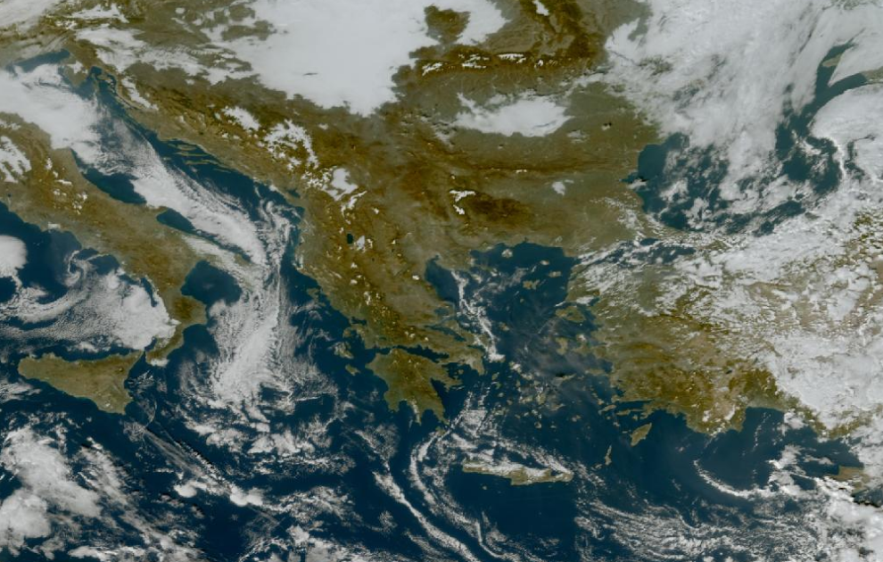 Τελευταία δορυφορική εικόνα νεφοκάλυψης