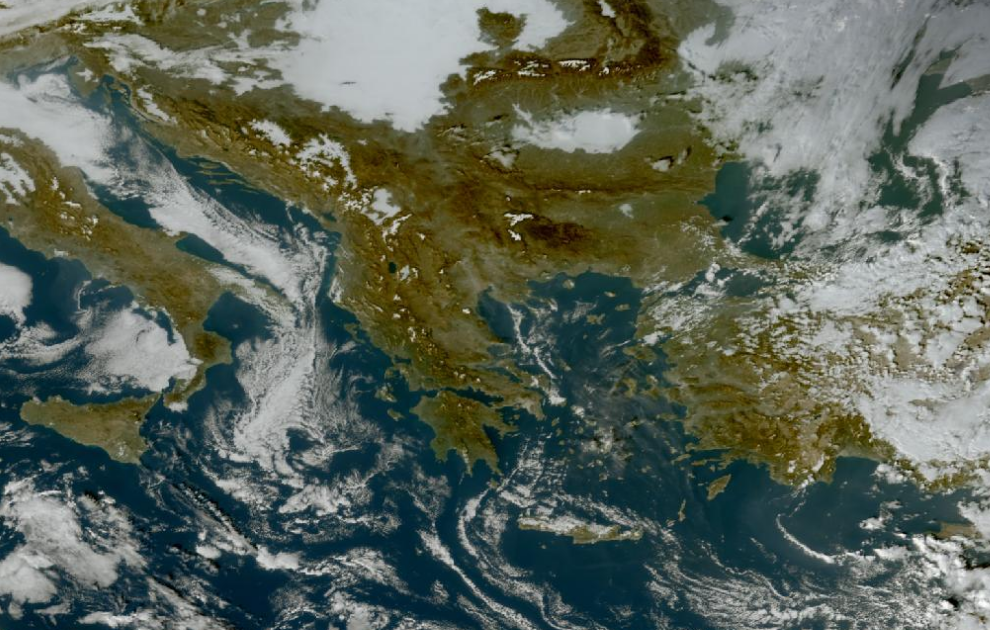 Τελευταία δορυφορική εικόνα νεφοκάλυψης