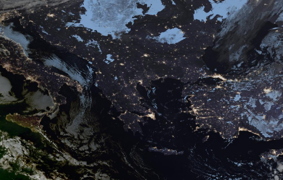 Τελευταία δορυφορική εικόνα νεφοκάλυψης