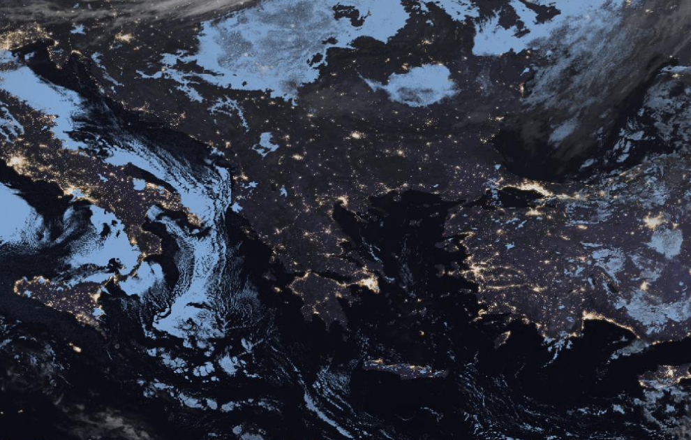 Τελευταία δορυφορική εικόνα νεφοκάλυψης