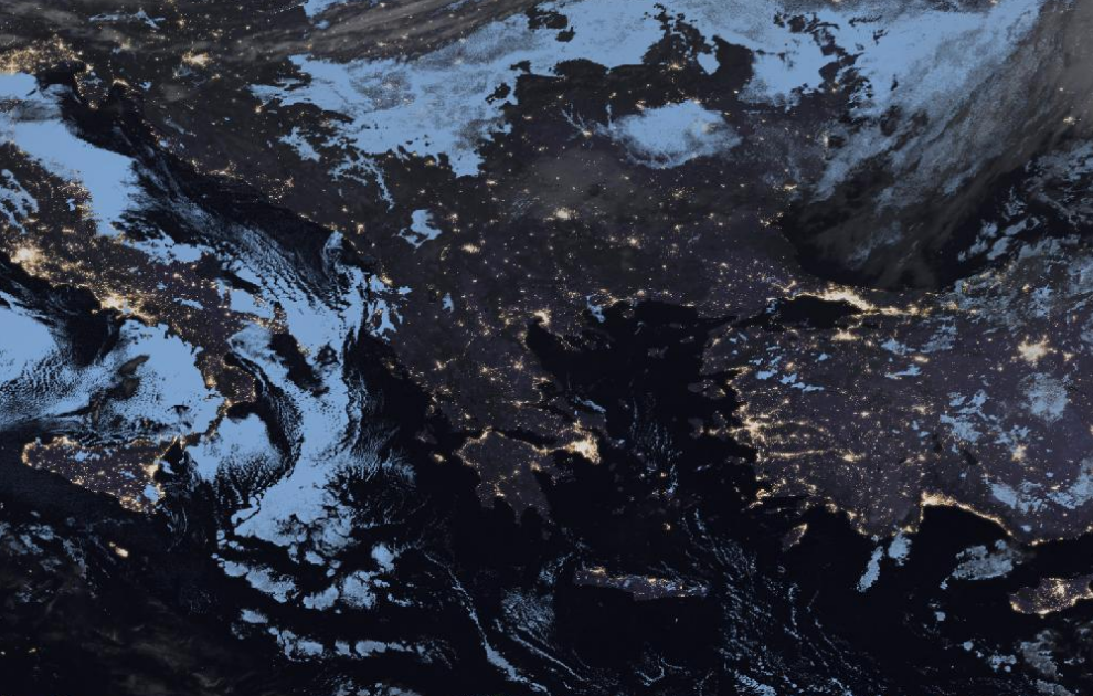 Τελευταία δορυφορική εικόνα νεφοκάλυψης